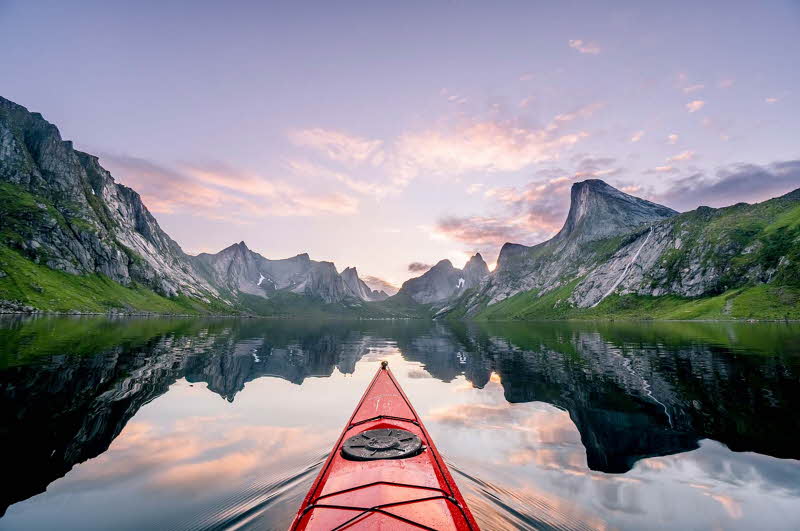 Kayak au départ de Svolvær