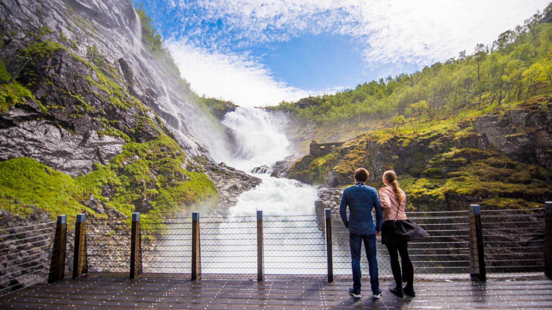 The waterfall at Kjosfossen
