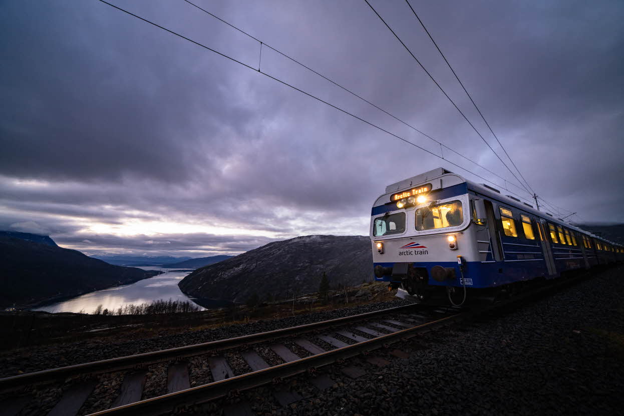 The Arctic Train's locomotive on the Ofot railway